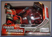 Inferno (G2 Series)  from Transformers - Universe 2008 - Voyager Class manufactured by Hasbro [Front]