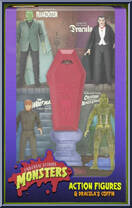 4-Pack Action Figure & Dracula's Coffin from Universal Monsters - Loot Crate Crypt Club manufactured by Neca [Front]