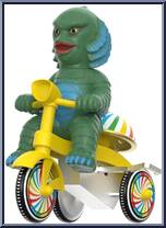 Creature from the Black Lagoon (Green with Yellow Trike) from Universal Monsters - Super Cycles manufactured by Super7 [Loose]