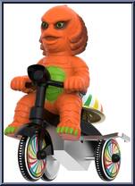 Creature from the Black Lagoon (Orange with Black Trike) from Universal Monsters - Super Cycles manufactured by Super7 [Loose]