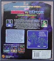 Captain America vs. Morrigan from Video Game Super Stars Presents - Marvel vs Capcom manufactured by Toy Biz [Back]