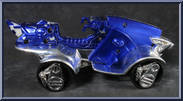 Blue Stealth Cycle (with Princess Allura) from Voltron - Third Dimension - Stealth Cycles manufactured by Trendmasters [Loose]
