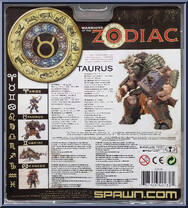 Taurus from Warriors of the Zodiac - Series 1 manufactured by McFarlane [Back]