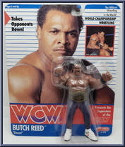 Butch Reed "Doom" (Red Nike Swoosh) from WCW - Series 1 - Released in US manufactured by Galoob [Front]