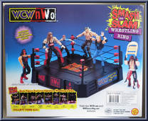 Wrestling Ring (with Mean Gene Okerlund) from WCW - Smash 'N Slam manufactured by Toy Biz [Back]