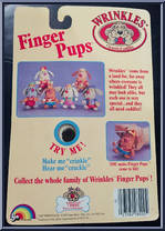 Yellow Shirt / Red Overalls / Green Hat from Wrinkles - Finger Pups manufactured by LJN [Back]