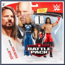 Steve Austin / AJ Styles from WWE Battle Packs - Series 67 manufactured by Mattel [Front]