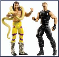 Jake "The Snake" Roberts & Dean Ambrose from WWE Battle Packs - Series 30 manufactured by Mattel [Loose]