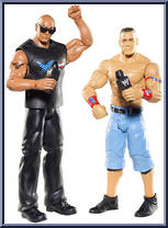 Rock vs. John Cena from WWE Battle Packs - Series 24 manufactured by Mattel [Loose]