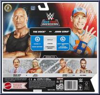 Rock vs John Cena from WWE Championship Showdown - Series 19 manufactured by Mattel [Back]