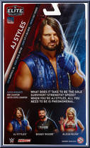 AJ Styles from WWE Elite Collection - Survivor Series - 2018 manufactured by Mattel [Back]
