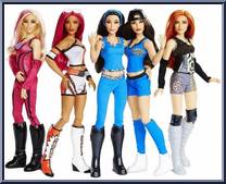 Natalya / Lynch / Sasha / Brie / Nikki from WWE - Dolls manufactured by Mattel [Loose]