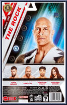 Rock from WWE - Series 156 manufactured by Mattel [Back]