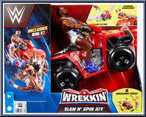 Slam N' Spin ATV (with Big E) from WWE - Wrekkin' manufactured by Mattel [Front]