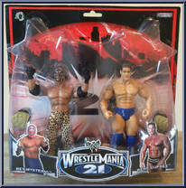 Rey Mysterio / Rene Dupree from WWE WrestleMania 21 - 2-Packs manufactured by Jakks Pacific [Front]