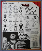 Macho Man Randy Savage (Orange Trunks) from WWF - Series  1 manufactured by Hasbro [Back]