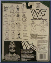 Macho Man (Macho King) from WWF - Series  2 manufactured by Hasbro [Back]