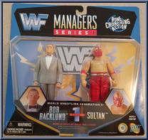 Bob Backlund & The Sultan from WWF - Manager Series - Series 1 manufactured by Jakks Pacific [Front]