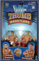 Bulldog vs Shamrock from WWF - Thumb Wrestlers manufactured by Jakks Pacific [Front]
