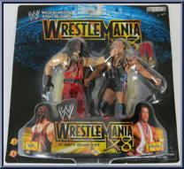 Kane / Kurt Angle from WWF R3 - Wrestlemania x8 manufactured by Jakks Pacific [Front]