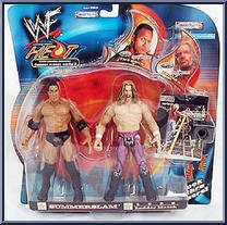 Rock & HHH from WWF Titan Tron Live - Famous Scenes - Series 3 manufactured by Jakks Pacific [Front]
