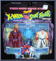 Magneto vs. Ryu from X-Men - vs Street Fighter - Series 1 manufactured by Toy Biz [Front]
