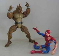 Stegron (Dinasaur Man) Damaged Spiderman (Spider-Man) Custom Action Figure