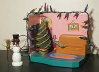 (BAD) SANTA Barney & Christmas Playset (Simpsons) Custom Action Figure