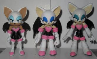 3D printed Rouge (Sonic) Custom Action Figure