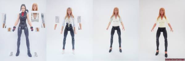 Pepper Potts (Marvel Legends) Custom Action Figure [Pepper Potts custom action figure before and after]