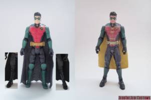 Robin (Batman) Custom Action Figure [Robin custom action figure before and after]