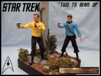 "Two to beam up" (Star Trek) Custom Diorama / Playset
