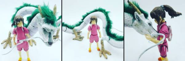 Chihiro and Haku (Spirited Away) Custom Action Figure