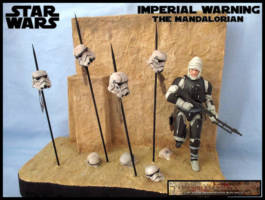 Imperial Warning from The Mandalorian (Star Wars) Custom Diorama / Playset