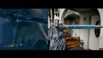 Great Grey Wolf Sif (Dark Souls) Custom Statue / Bust [Sword]
