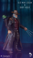 Old Man Logan with Baby Hulk (Marvel Legends) Custom Action Figure
