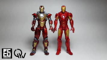 Mark 17 Heartbreak Armor (Marvel Universe) Custom Action Figure [Comparison with Mark 4 base figure]