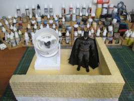 Batman - Bat Signal rooftop display (Batman) Custom Diorama / Playset