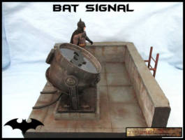 Batman - Bat Signal rooftop display (Batman) Custom Diorama / Playset