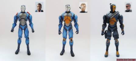 Deathstroke (DC Universe) Custom Action Figure [Deathstroke custom action figure before and after]