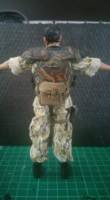 One 12 U.S.C.M. Colonial Marine (Aliens) Custom Action Figure [Rear View with Webbing Attached]