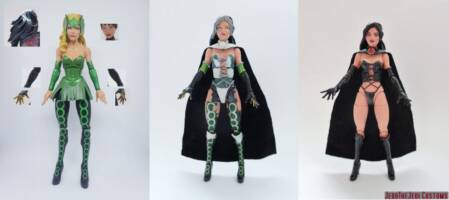 Black Queen (Selene Gallio) (Marvel Legends) Custom Action Figure [Black Queen custom action figure before and after]