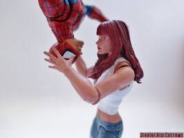 Mary Jane Watson (Marvel Legends) Custom Action Figure [Mary Jane custom action figure upside-down kiss]