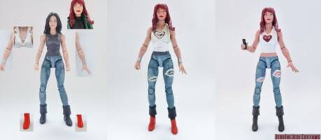 Mary Jane Watson (Marvel Legends) Custom Action Figure [Mary Jane custom action figure before and after]