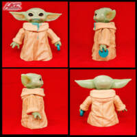 Baby Yoda (Macaron revolt) From the episode "The Siege" (Star Wars) Custom Action Figure