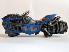Melnat - Zeta Reticulan Bounty Hunter and Speeder Bike (Star Wars) Custom Action Figure [Left View Speeder Bike]