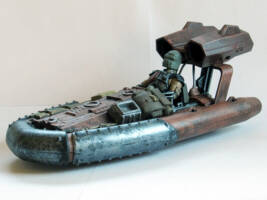 Shaba Kingdo -Skrilling Bounty Hunter & Wasteland Speeder (Star Wars) Custom Action Figure [Driving Speeder]