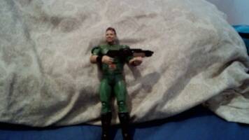 Classic Doom marine (With helmet and shotgun) (Doom) Custom Action Figure [The doom marine without helmet]