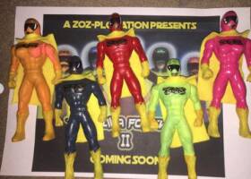 ZTENZILA FOREVER 2 set (zoz force five/Ztenzila Graffiti Rangers) (Original) Custom Action Figure
