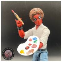Deadpool dressed as Bob Ross (Marvel Legends) Custom Action Figure